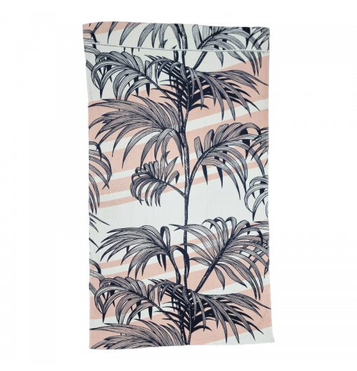 Pink Palm Cotton Beach Towel Pink Palm Cotton Beach Towel