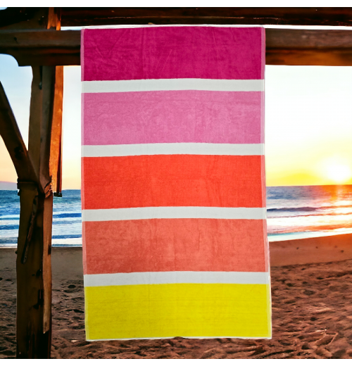 Luxurious Velour Stripe Beach Towels Imperfect Luxurious Velour Stripe Beach Towels Imperfect