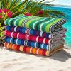 Stripe Cotton Velour Beach Towels Stripe Cotton Velour Beach Towels