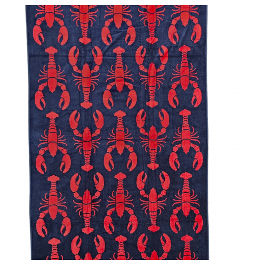 Lobster Luxurious Velour Beach Towel Lobster Luxurious Velour Beach Towel