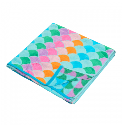 Mermaid Pink Luxurious Velour Beach Towel Mermaid Pink Luxurious Velour Beach Towel