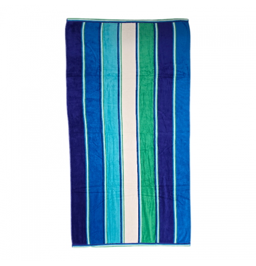 Panama Stripe Luxurious Velour Beach Towel Panama Stripe Luxurious Velour Beach Towel