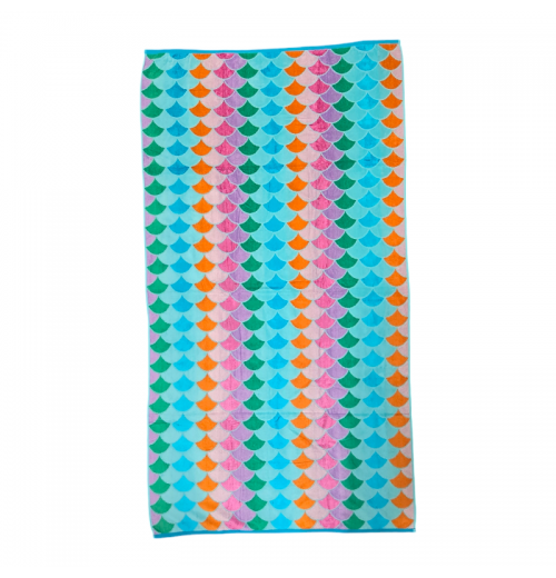 Mermaid Pink Luxurious Velour Beach Towel Mermaid Pink Luxurious Velour Beach Towel