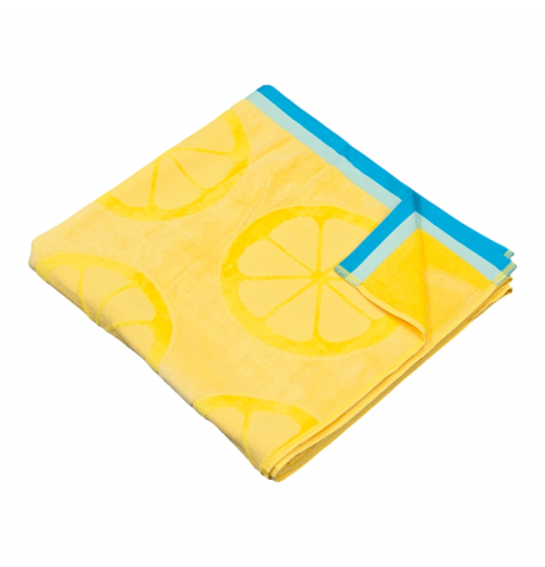 Amalfi Lemons Luxurious Velour Beach Towel Amalfi Lemons Luxurious Velour Beach Towel