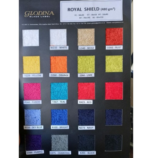 Glodina Royal Shield Bath Sheets 85x150cm range Glodina Royal Shield Bath Sheets 85x150cm range